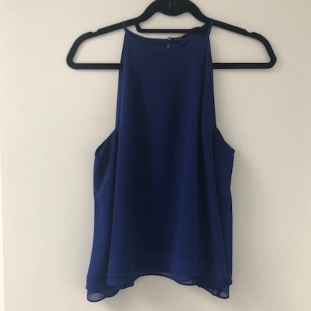 ZARA Sleeveless Flowy top - Royal Blue - Size M